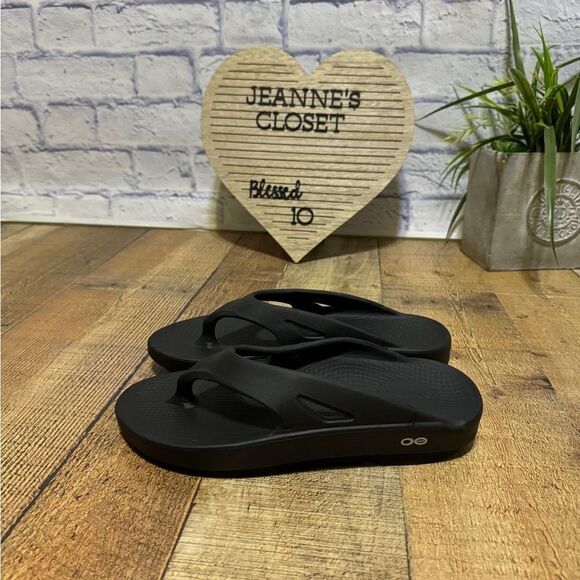 OOFOS ORIGINAL SANDAL (UNISEX) - BLACK M 7 W 9 - Picture 8 of 8